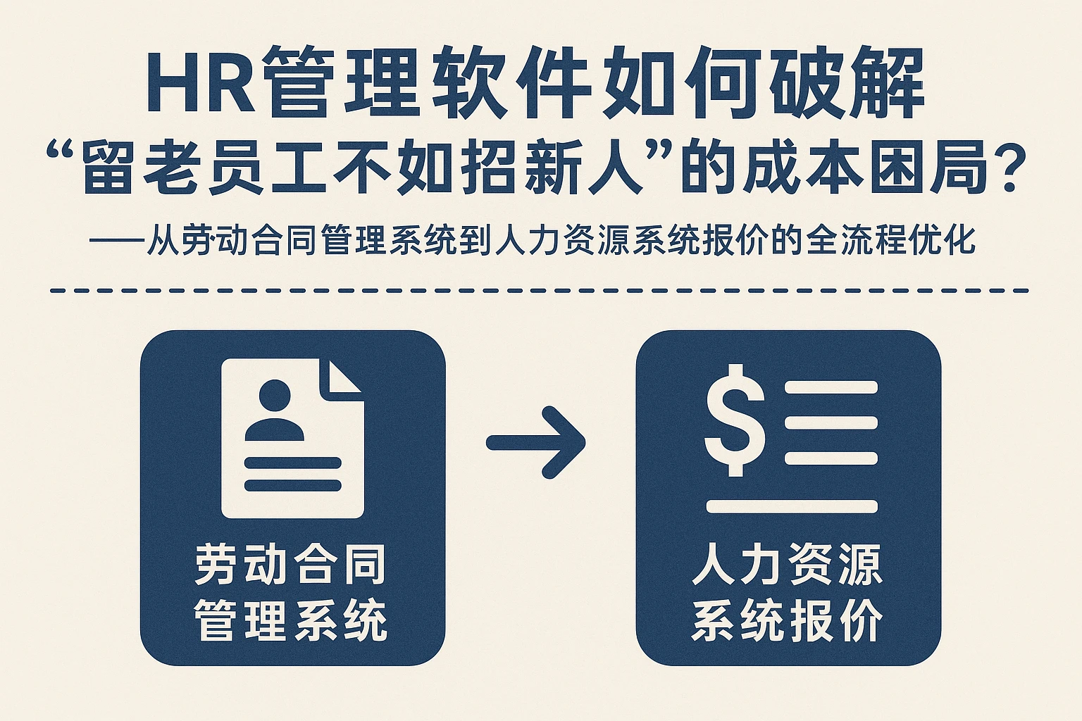 HR管理软件如何破解“留老员工不如招新人”的成本困局？——从劳动合同管理系统到人力资源系统报价的全流程优化