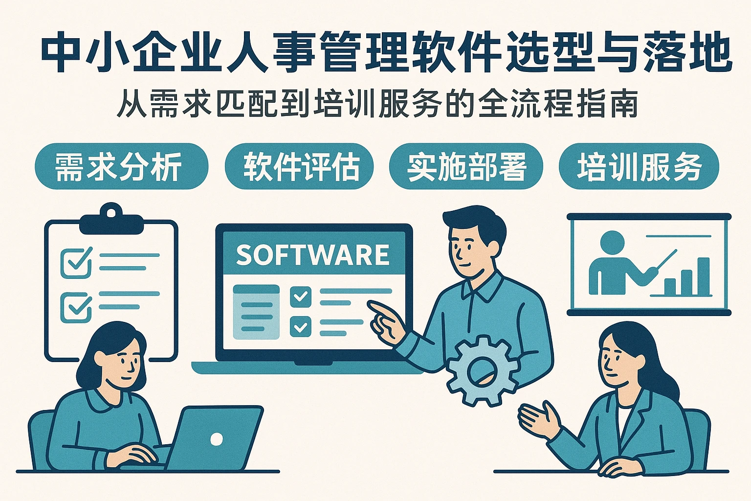 中小企业人事管理软件选型与落地：从需求匹配到培训服务的全流程指南