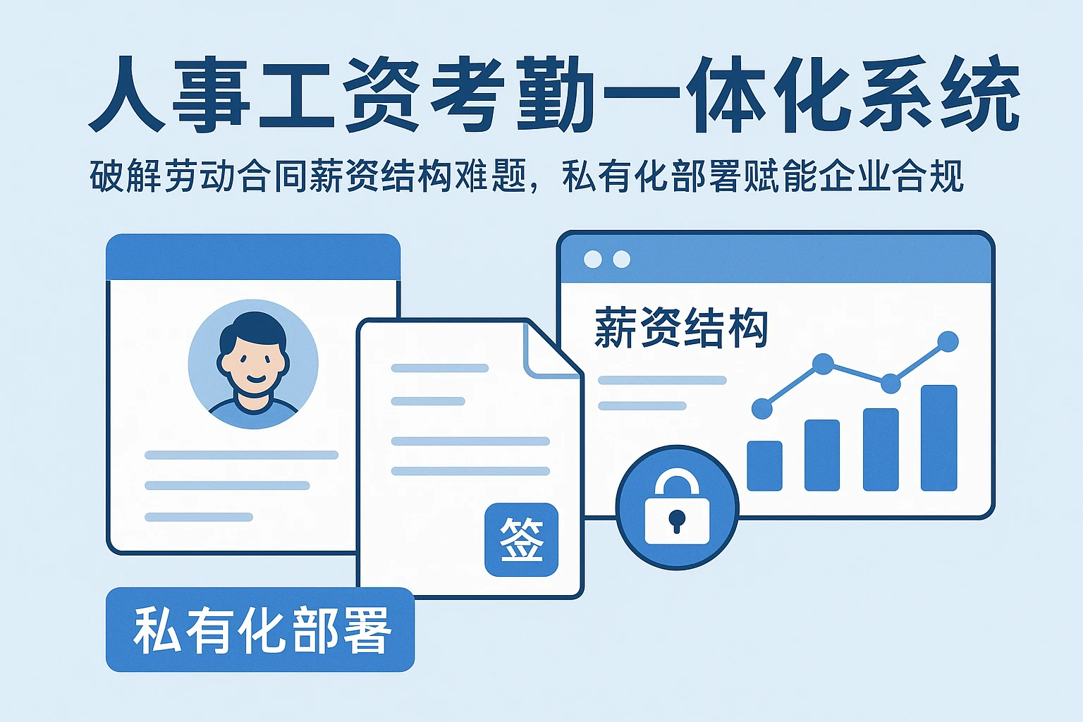 人事工资考勤一体化系统：破解劳动合同薪资结构难题，私有化部署赋能企业合规