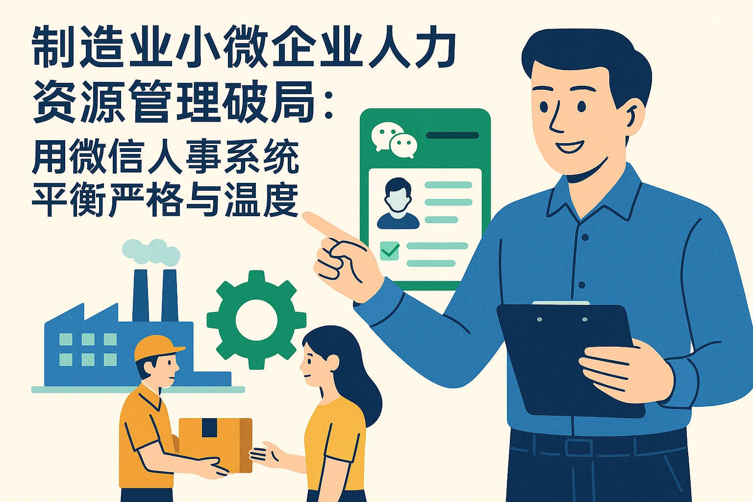 制造业小微企业人力资源管理破局：用微信人事系统平衡严格与温度
