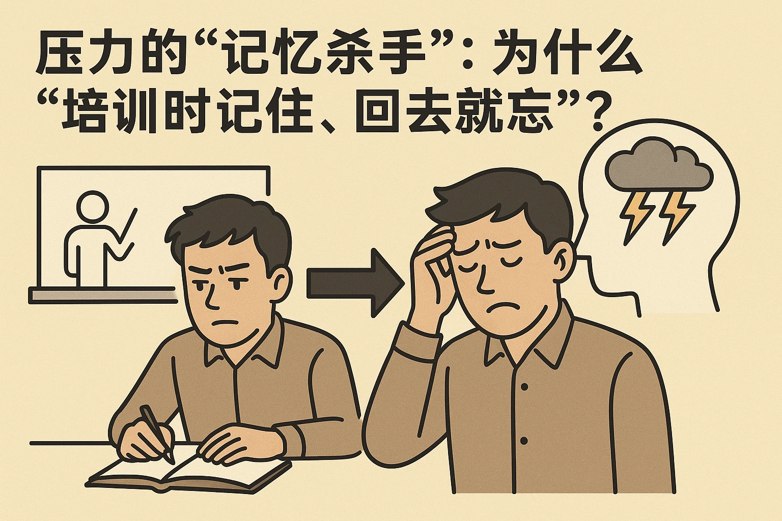 2. 压力的“记忆杀手”：为什么“培训时记住，回去就忘”？