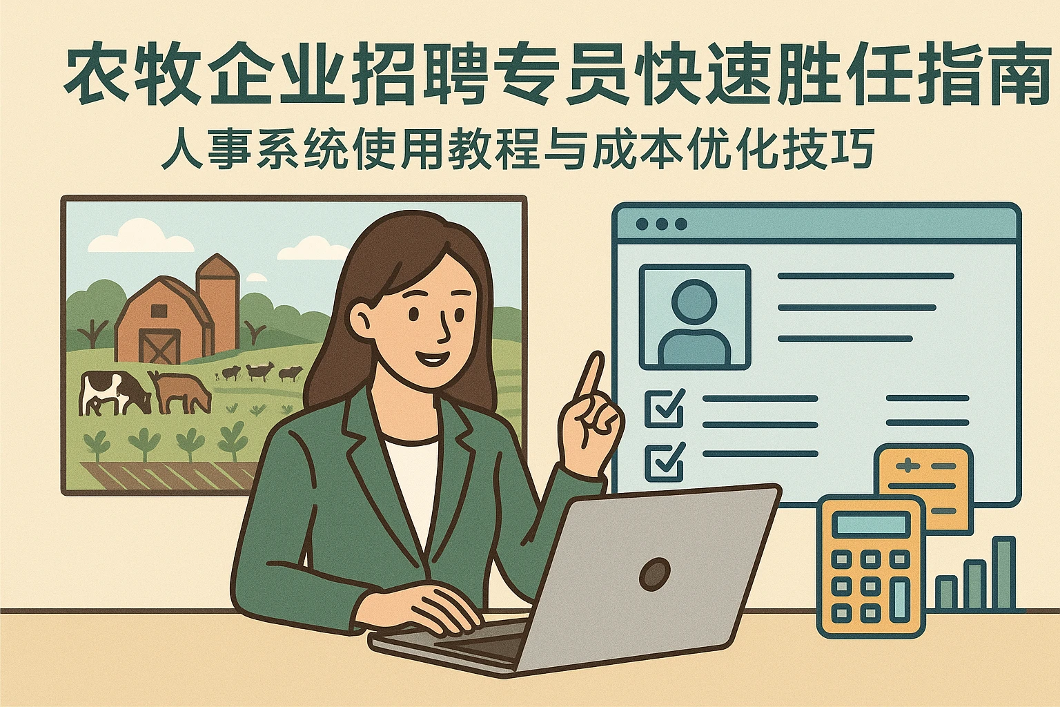 农牧企业招聘专员快速胜任指南：人事系统使用教程与成本优化技巧