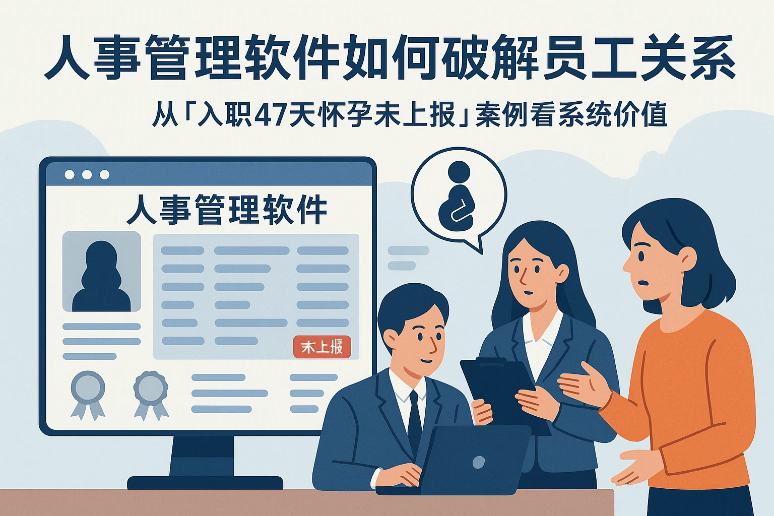 人事管理软件如何破解员工关系难题——从「入职47天怀孕未上报」案例看系统价值