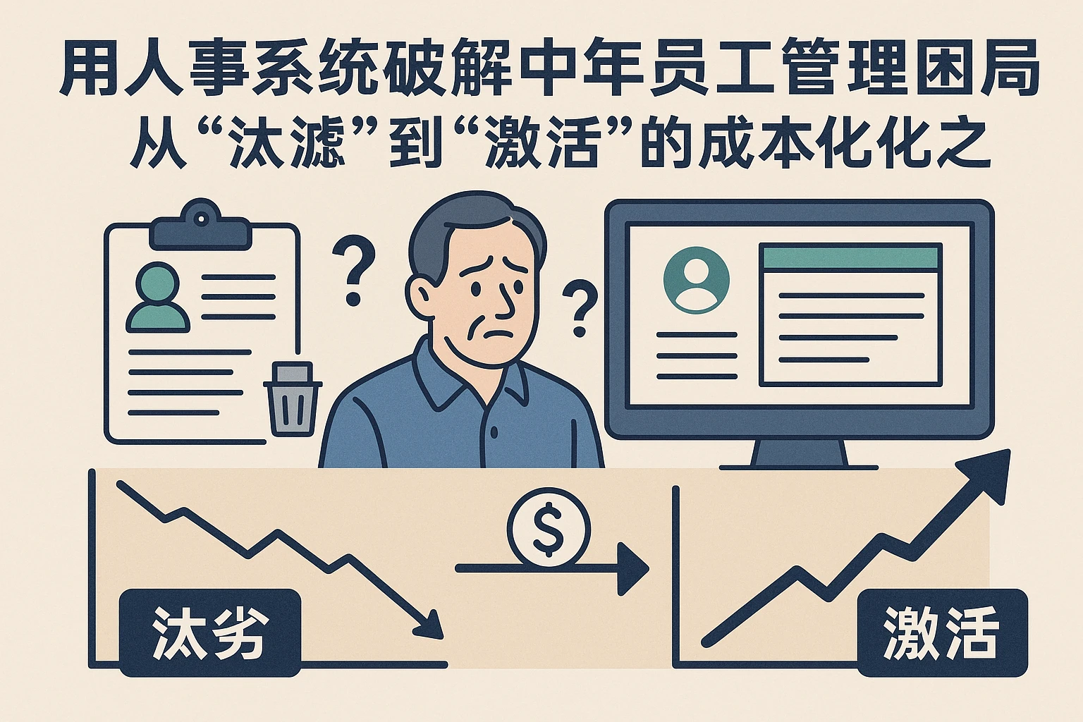 用人事系统破解中年员工管理困局：从“汰劣”到“激活”的成本优化之路