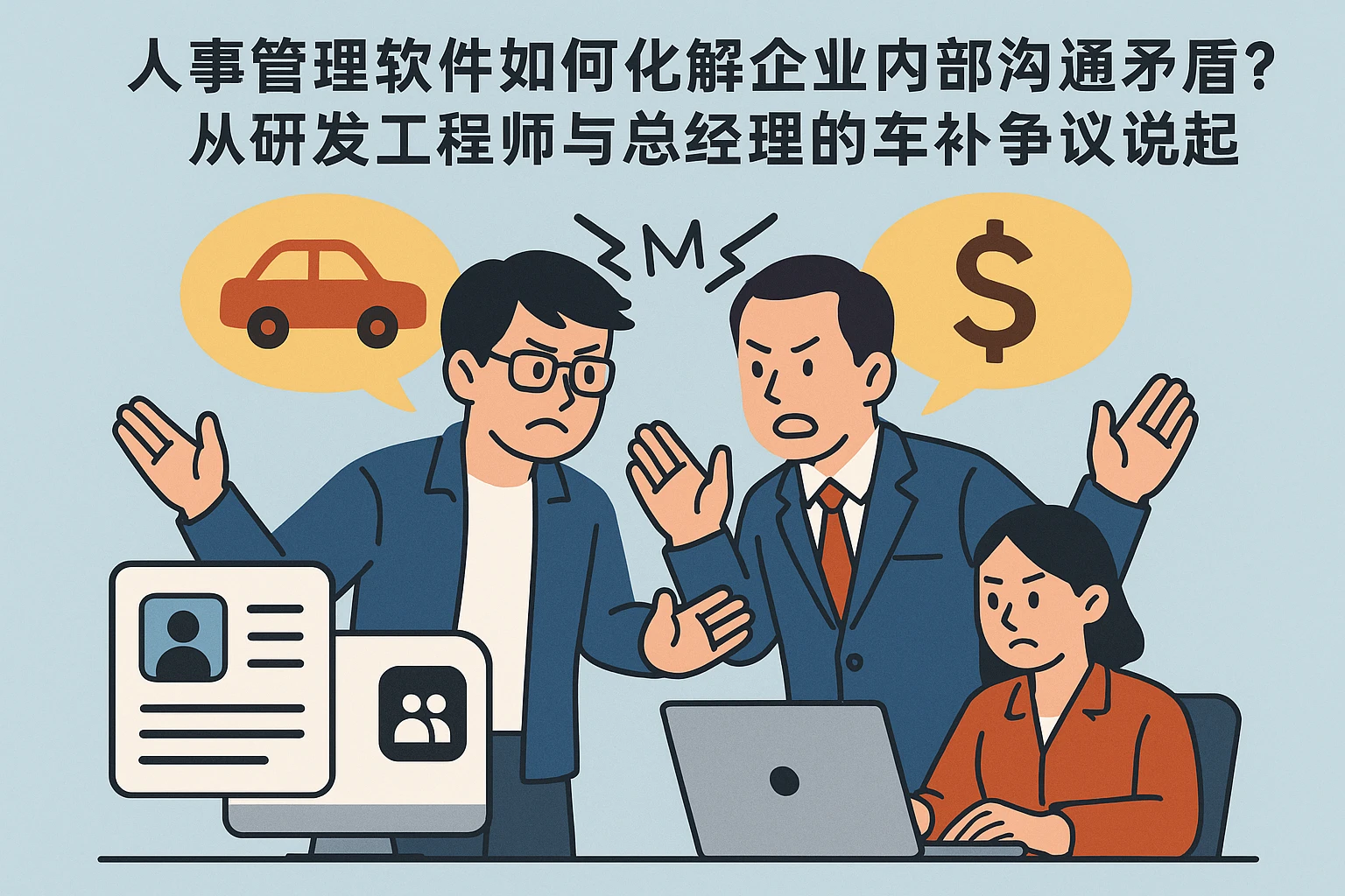 人事管理软件如何化解企业内部沟通矛盾？从研发工程师与总经理的车补争议说起
