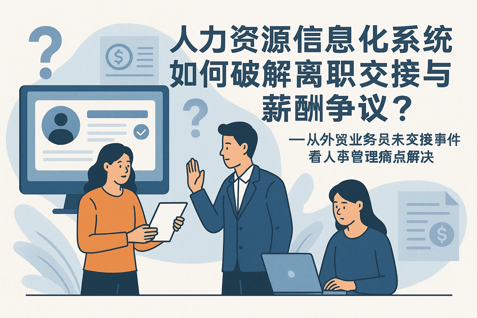 人力资源信息化系统如何破解离职交接与薪酬争议？——从外贸业务员未交接事件看人事管理痛点解决