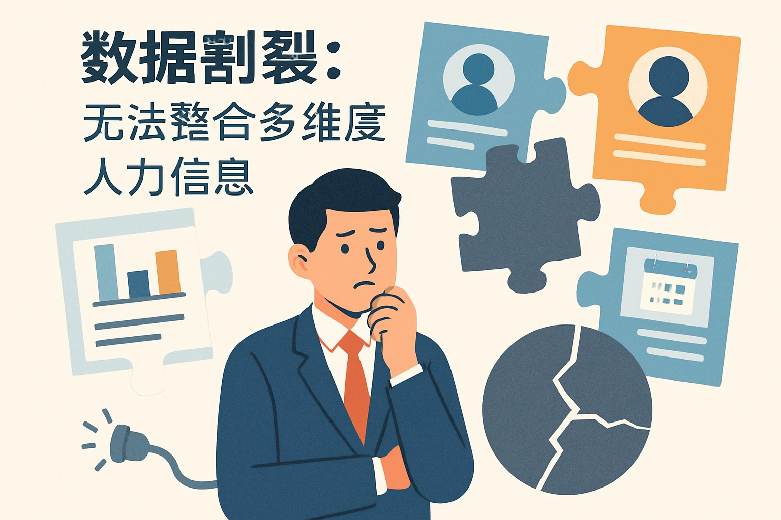 2. 数据割裂：无法整合多维度人力信息