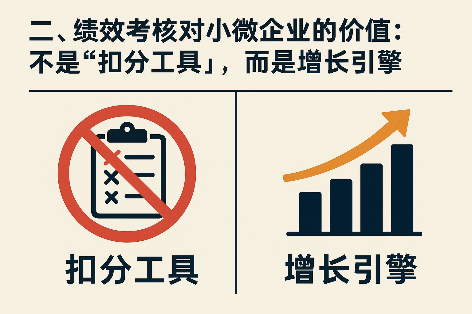 二、绩效考核对小微企业的价值：不是“扣分工具”，而是增长引擎