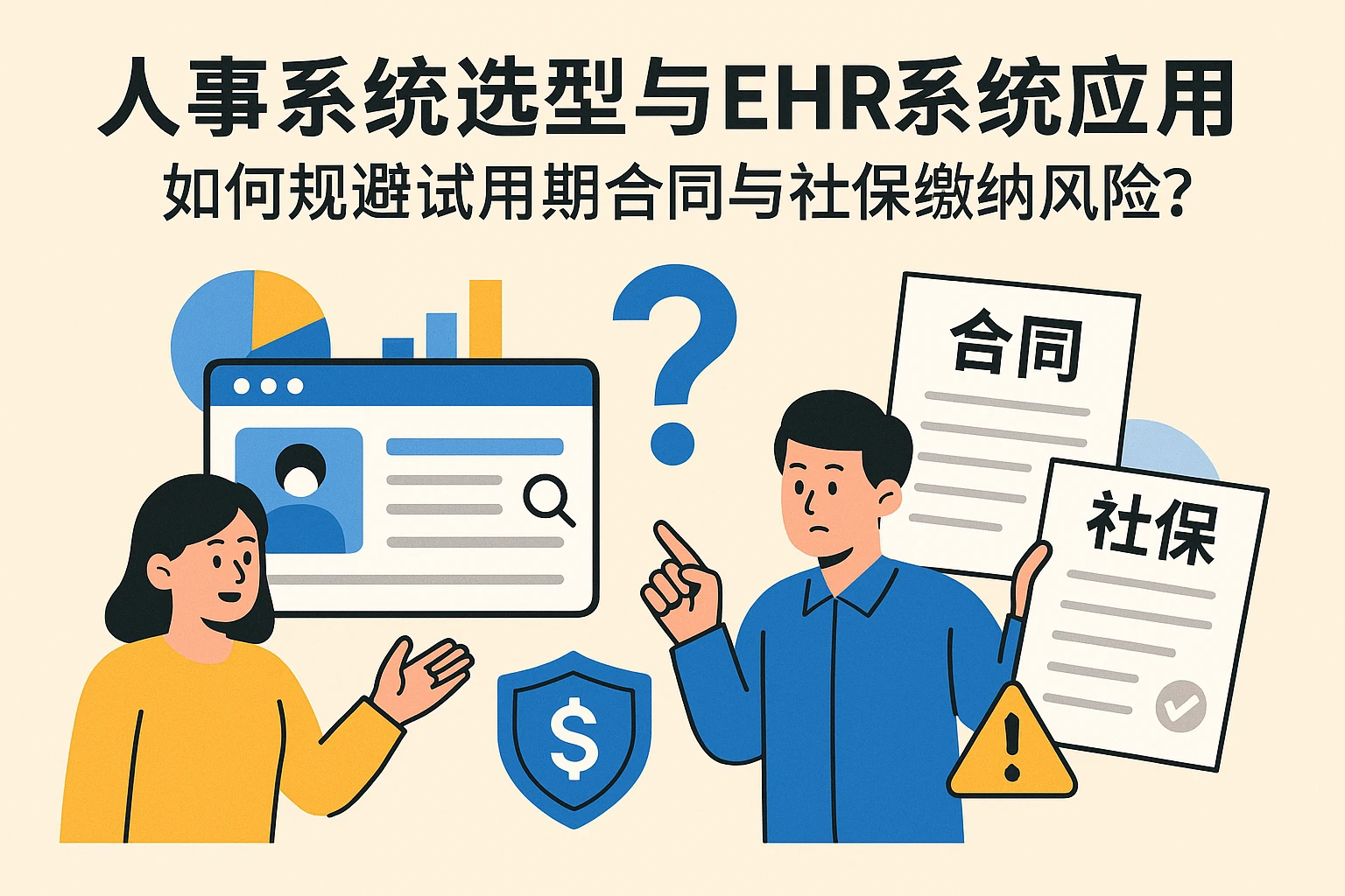 人事系统选型与EHR系统应用：如何规避试用期合同与社保缴纳风险？