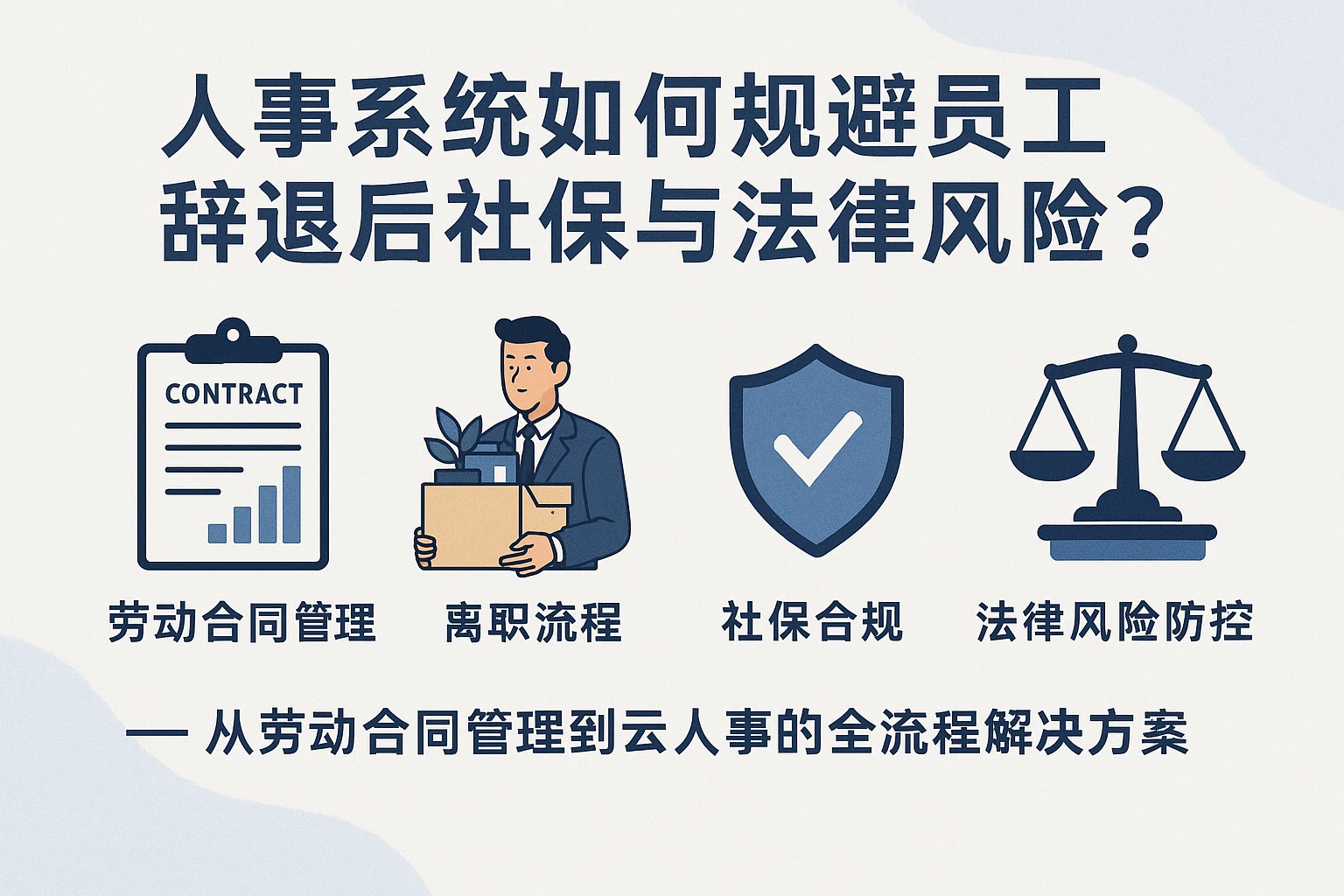 人事系统如何规避员工辞退后社保与法律风险？——从劳动合同管理到云人事的全流程解决方案