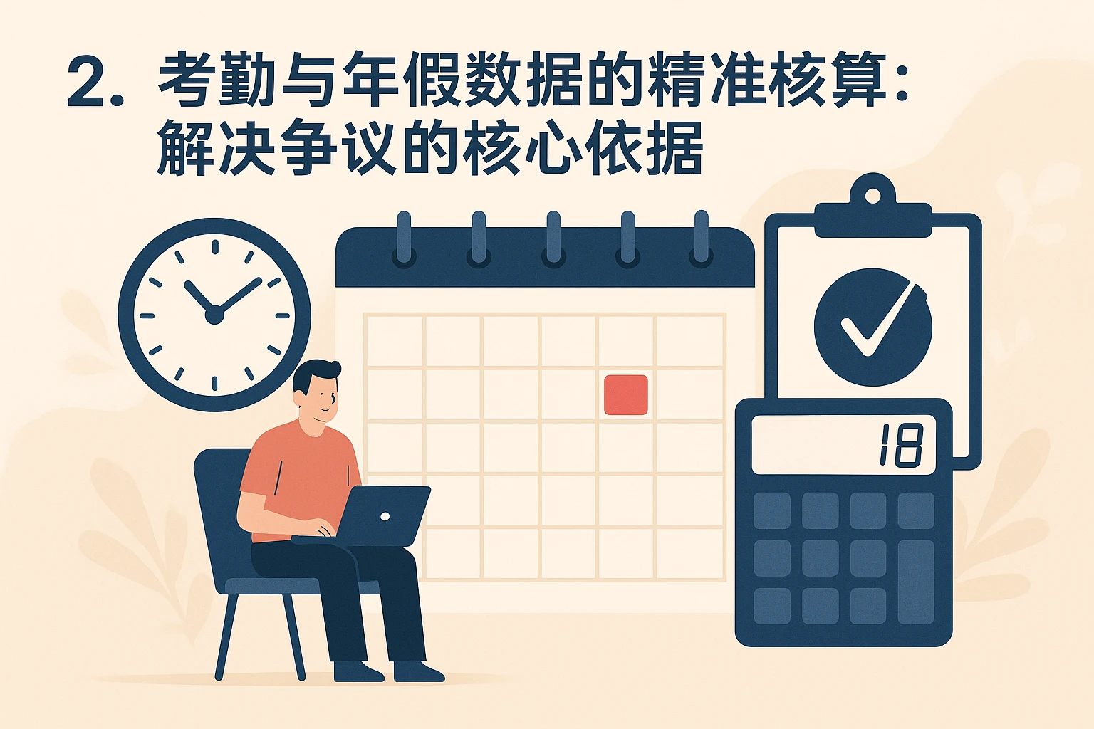 2. 考勤与年假数据的精准核算：解决争议的核心依据
