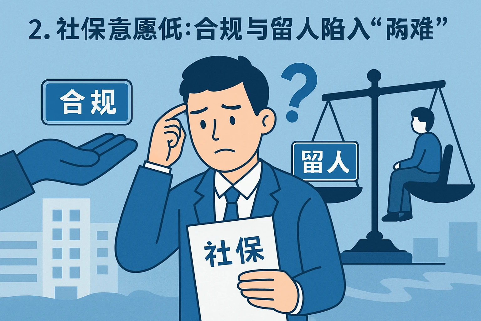 2. 社保意愿低：合规与留人陷入“两难”