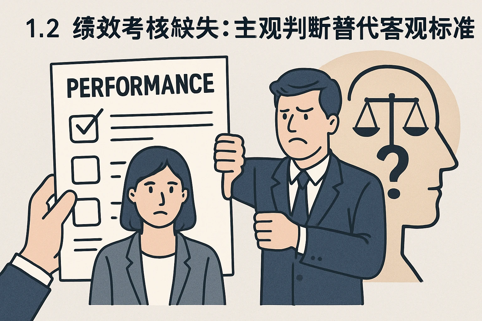1.2 绩效考核缺失：主观判断替代客观标准