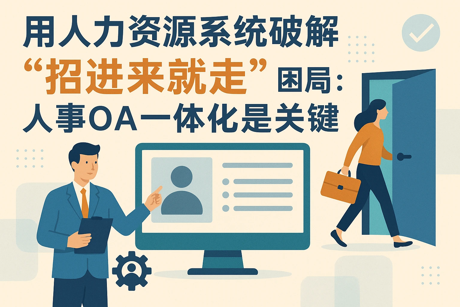 用人力资源系统破解“招进来就走”困局：人事OA一体化是关键