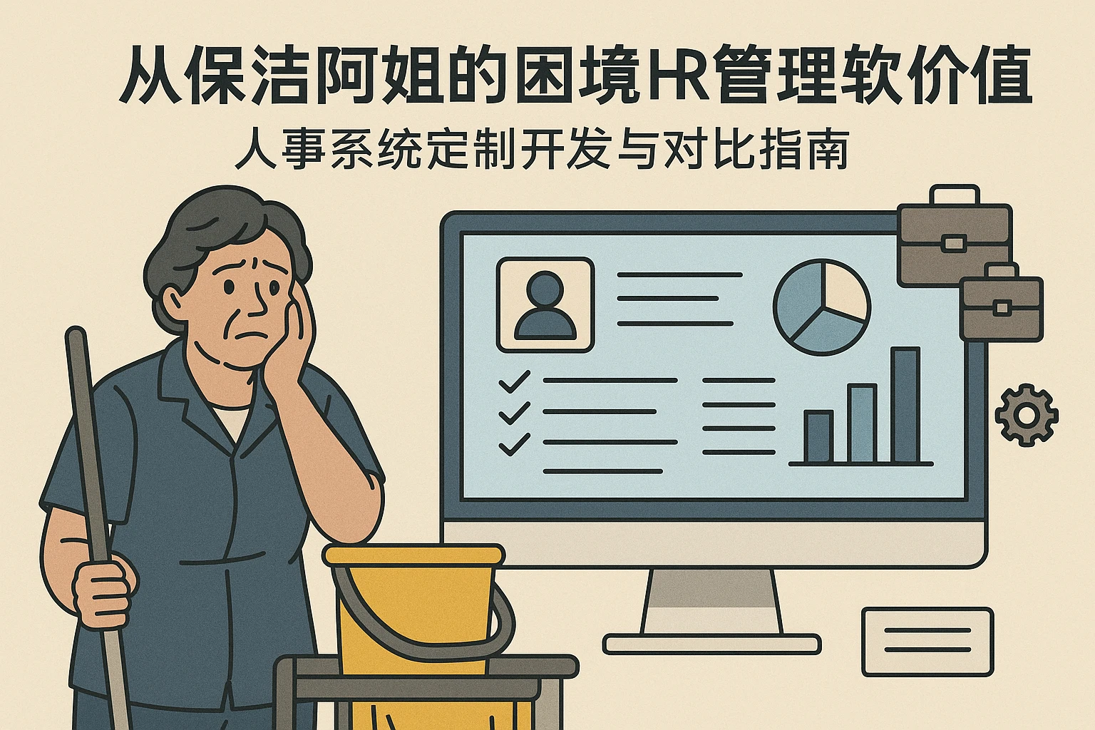 从保洁阿姨的困境看HR管理软件的价值：人事系统定制开发与对比指南