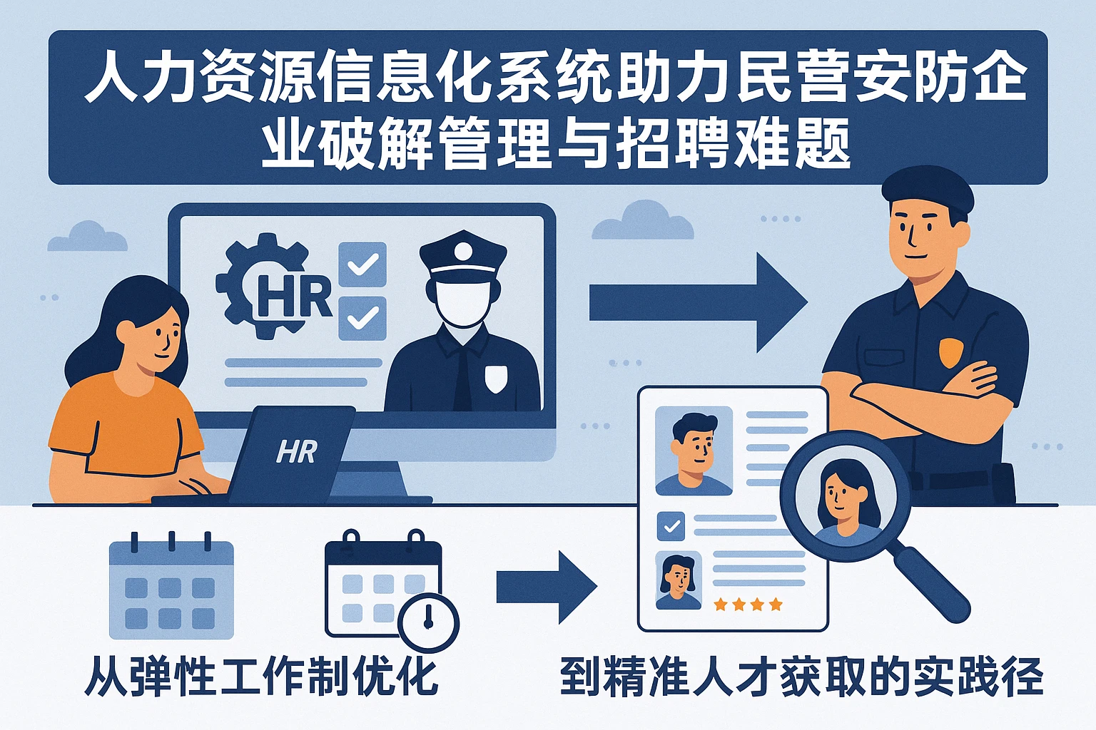 人力资源信息化系统助力民营安防企业破解管理与招聘难题——从弹性工作制优化到精准人才获取的实践路径