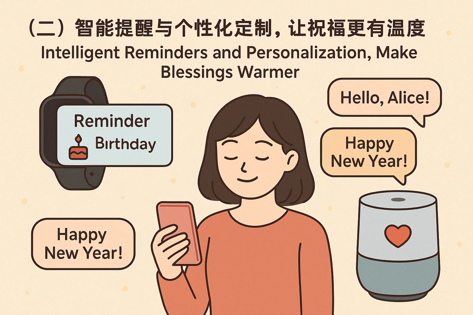 （二）智能提醒与个性化定制，让祝福更有温度