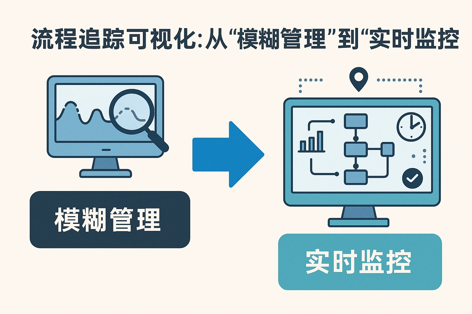 2. 流程追踪可视化：从“模糊管理”到“实时监控”
