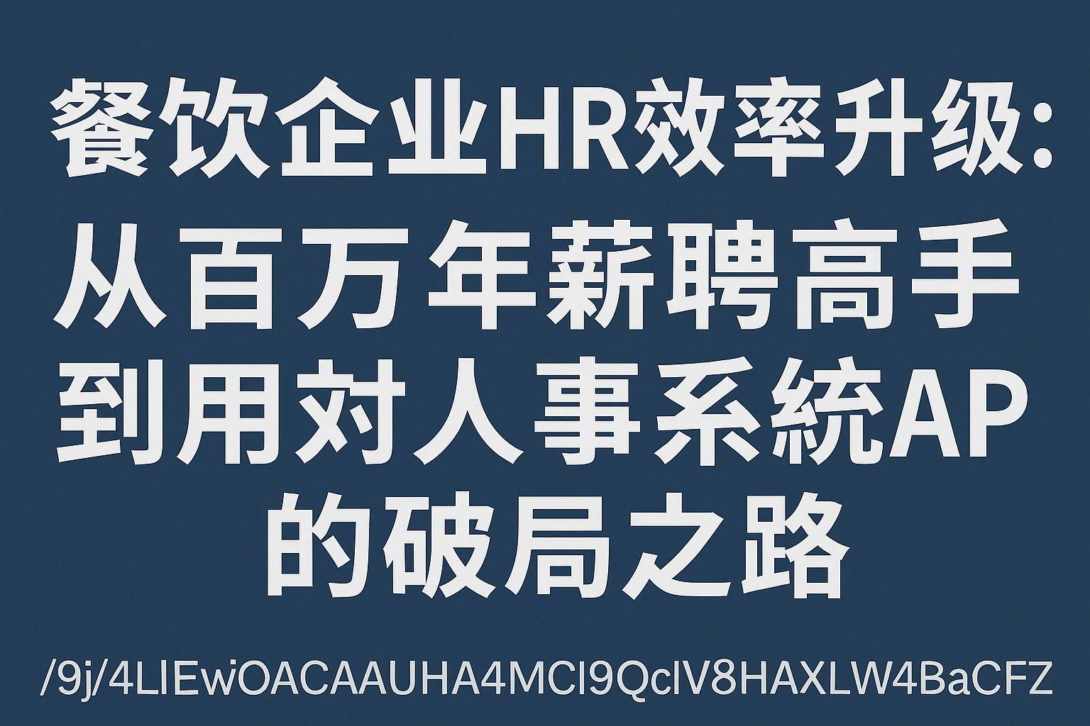 餐饮企业HR效率升级：从百万年薪聘高手到用对人事系统APP的破局之路