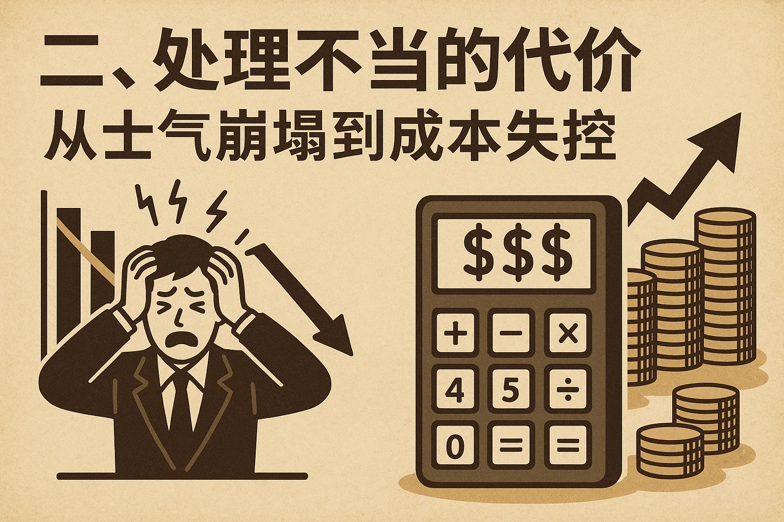 二、处理不当的代价：从士气崩塌到成本失控