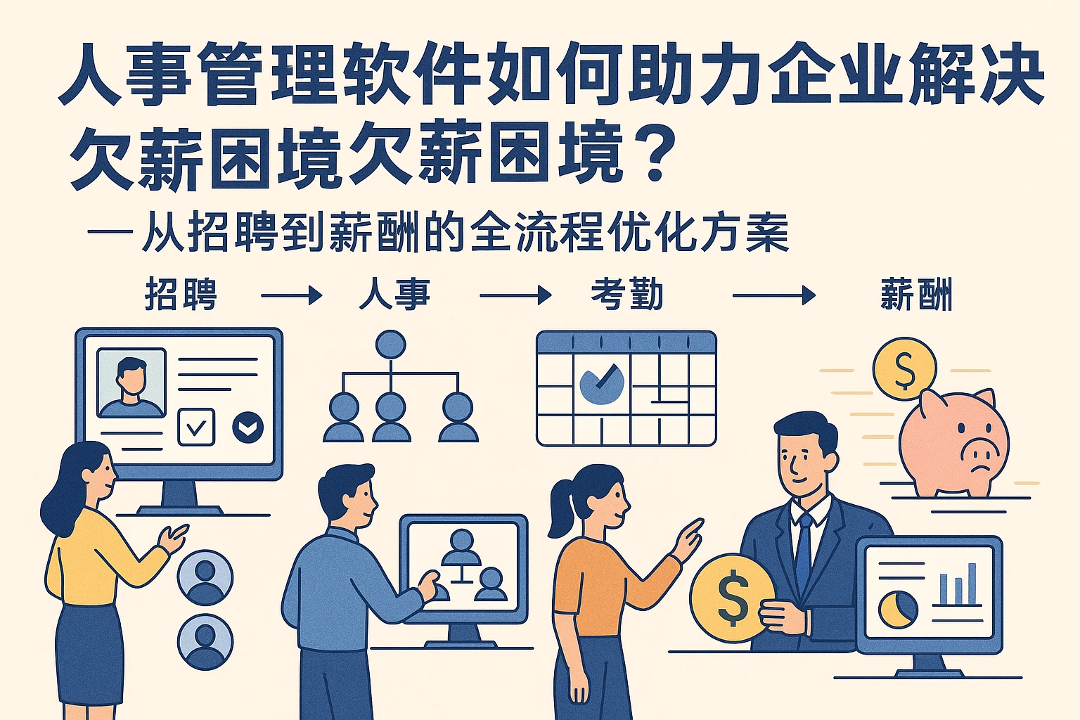人事管理软件如何助力企业解决欠薪困境？——从招聘到薪酬的全流程优化方案