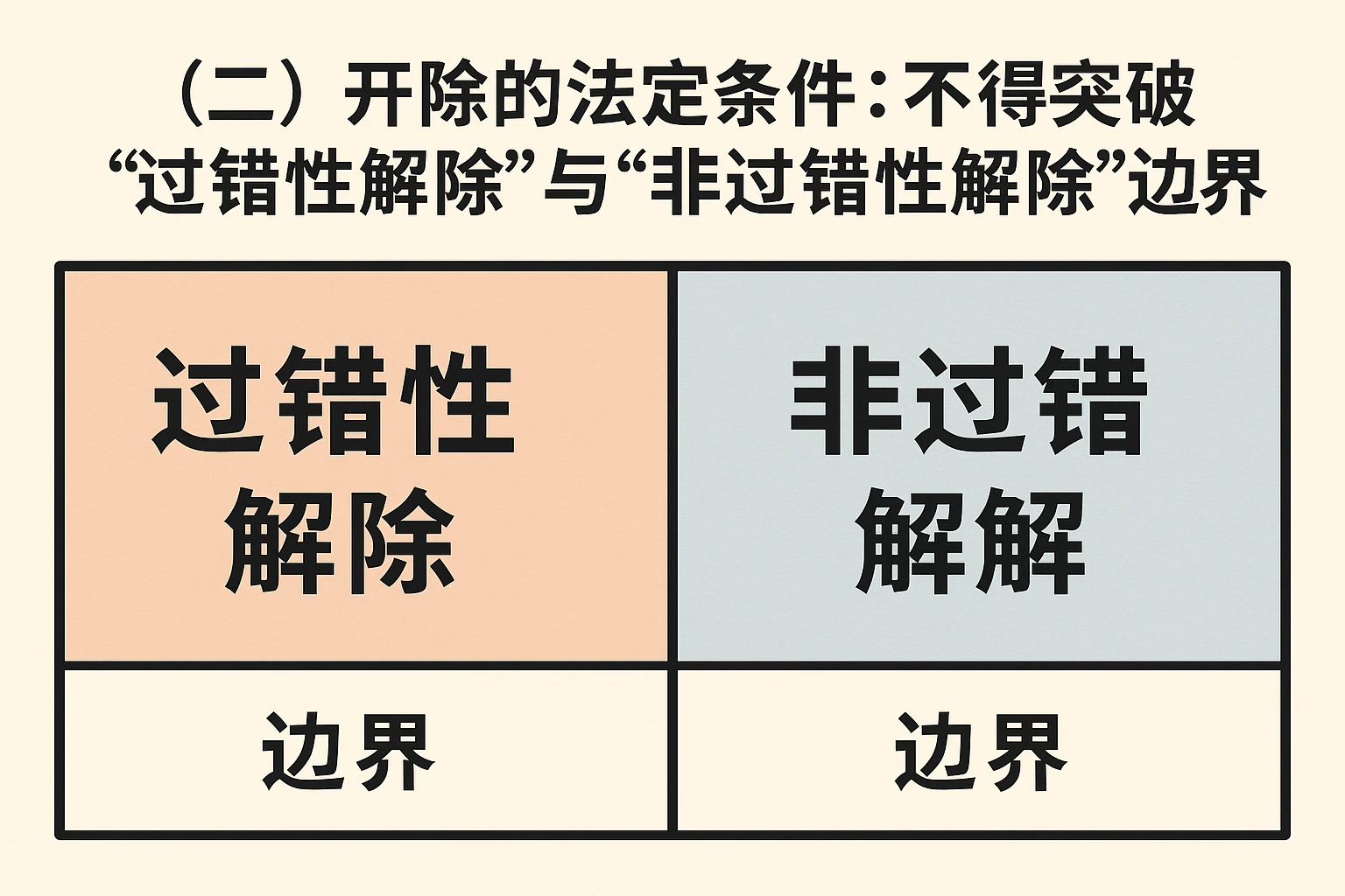 （二）开除的法定条件：不得突破“过错性解除”与“非过错性解除”边界