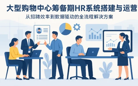 大型购物中心筹备期HR系统搭建与运营：从招聘效率到数据驱动的全流程解决方案