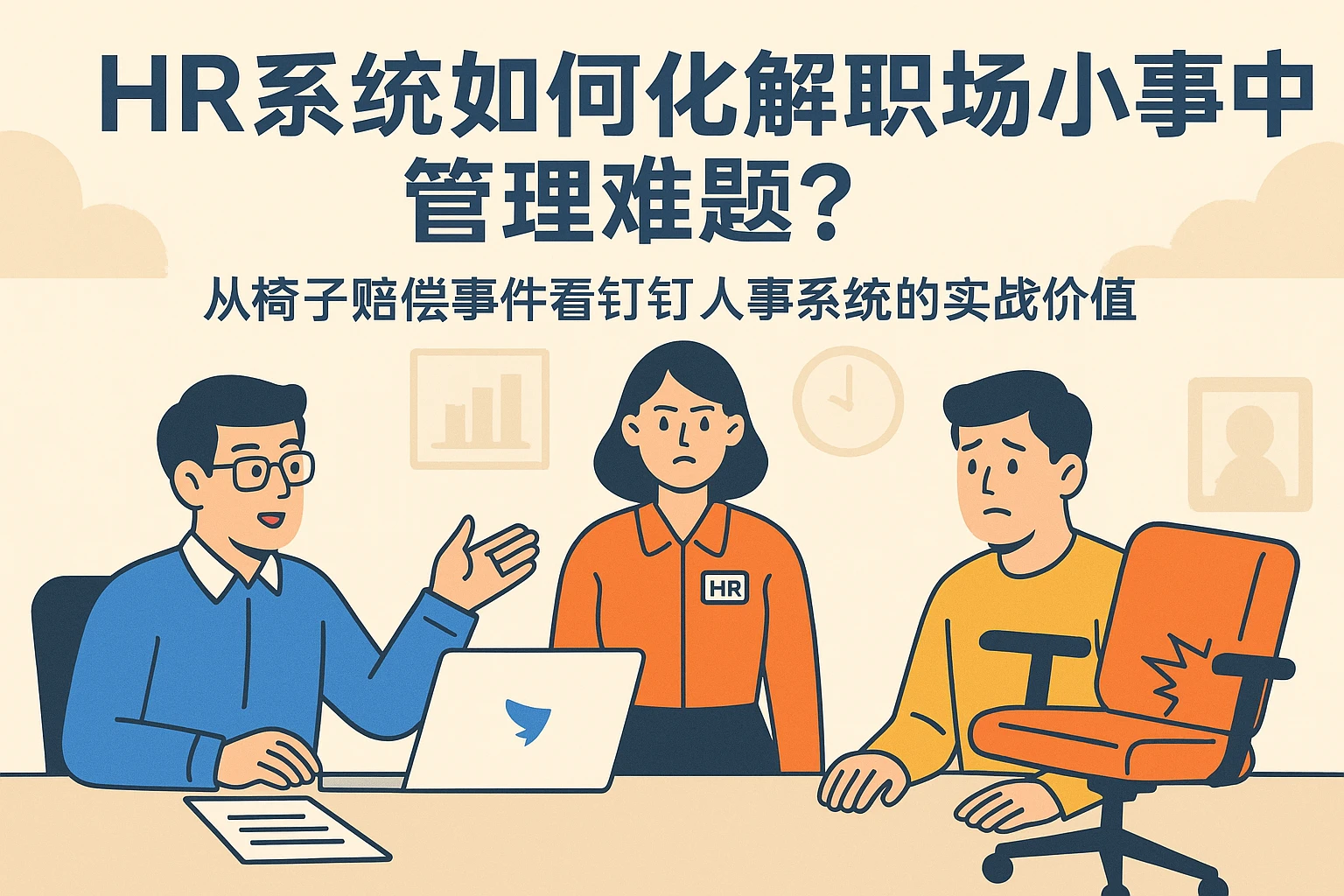 HR系统如何化解职场小事中的管理难题？从椅子赔偿事件看钉钉人事系统的实战价值