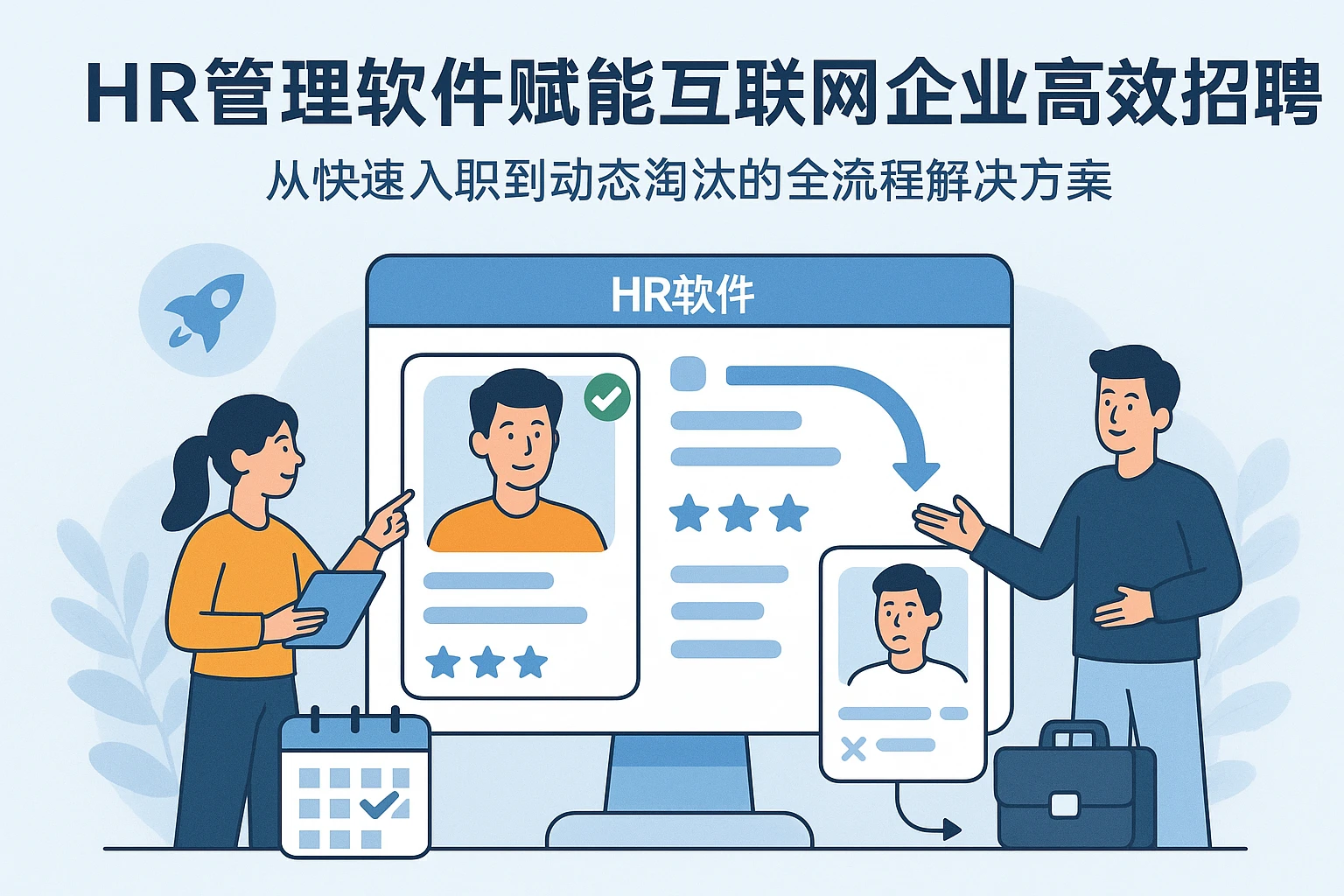 HR管理软件赋能互联网企业高效招聘：从快速入职到动态淘汰的全流程解决方案