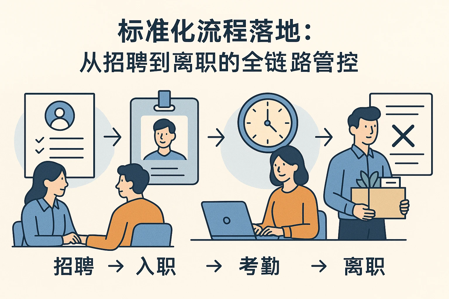 2. 标准化流程落地：从招聘到离职的全链路管控