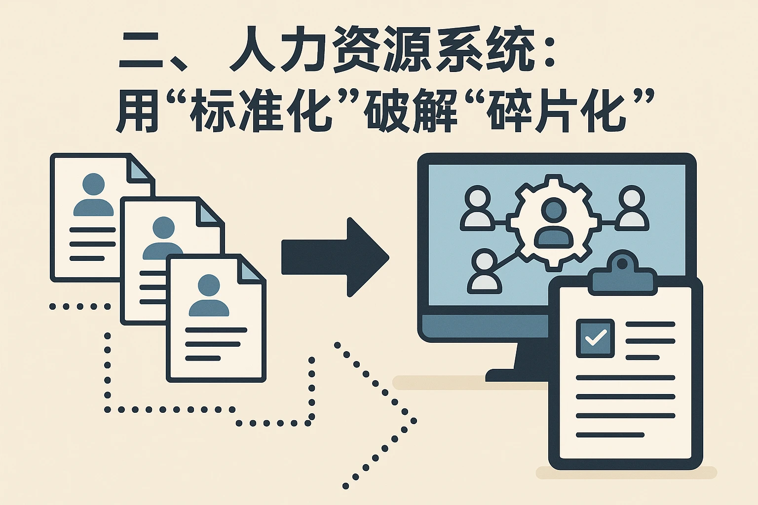 二、人力资源系统：用“标准化”破解“碎片化”