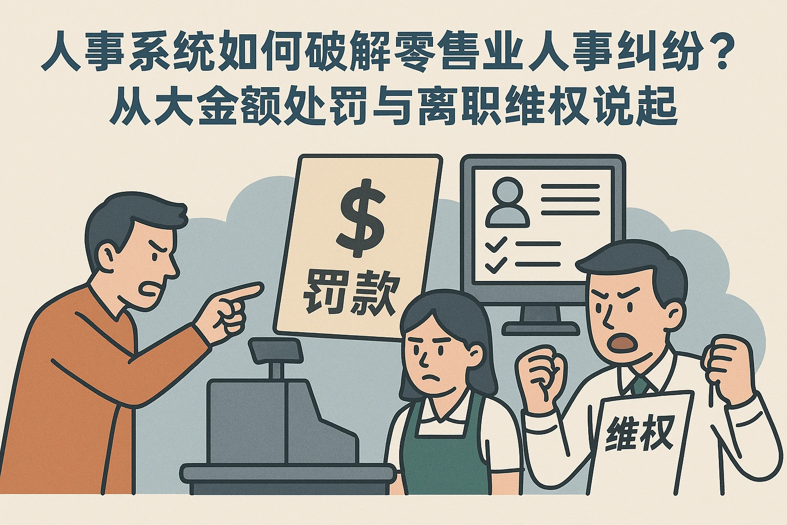 人事系统如何破解零售业人事纠纷？从大金额处罚与离职维权说起