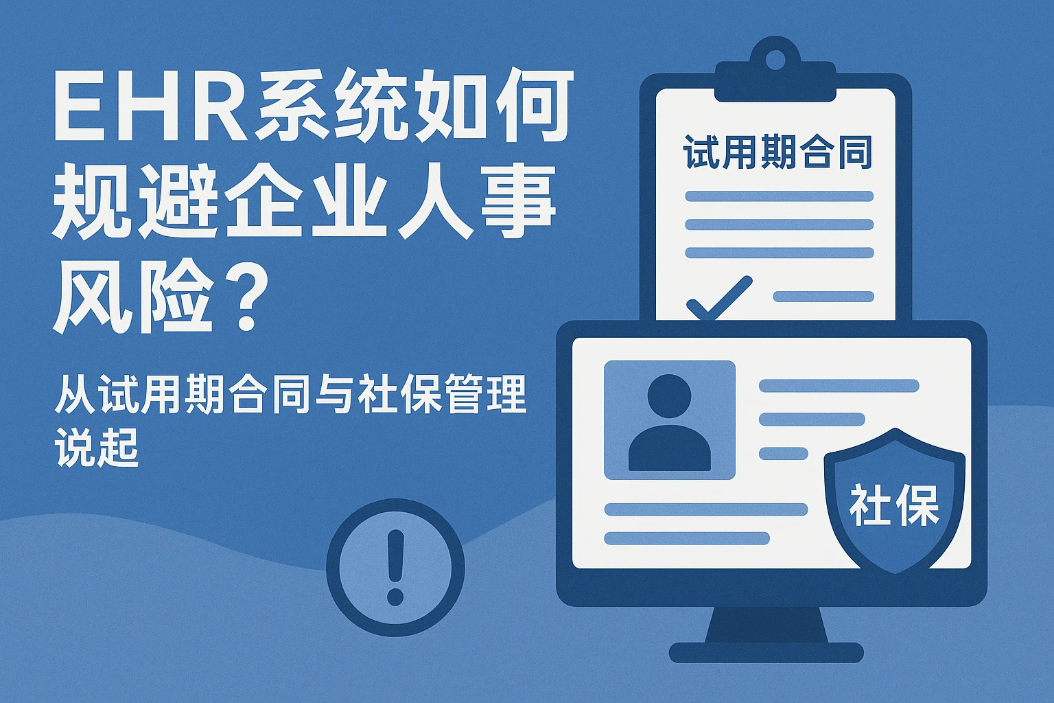 EHR系统如何规避企业人事风险？从试用期合同与社保管理说起
