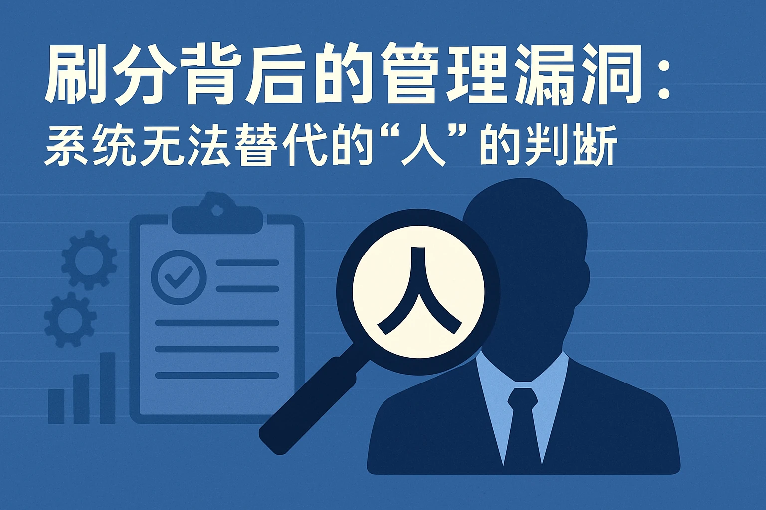 2. 刷分背后的管理漏洞：系统无法替代的“人”的判断