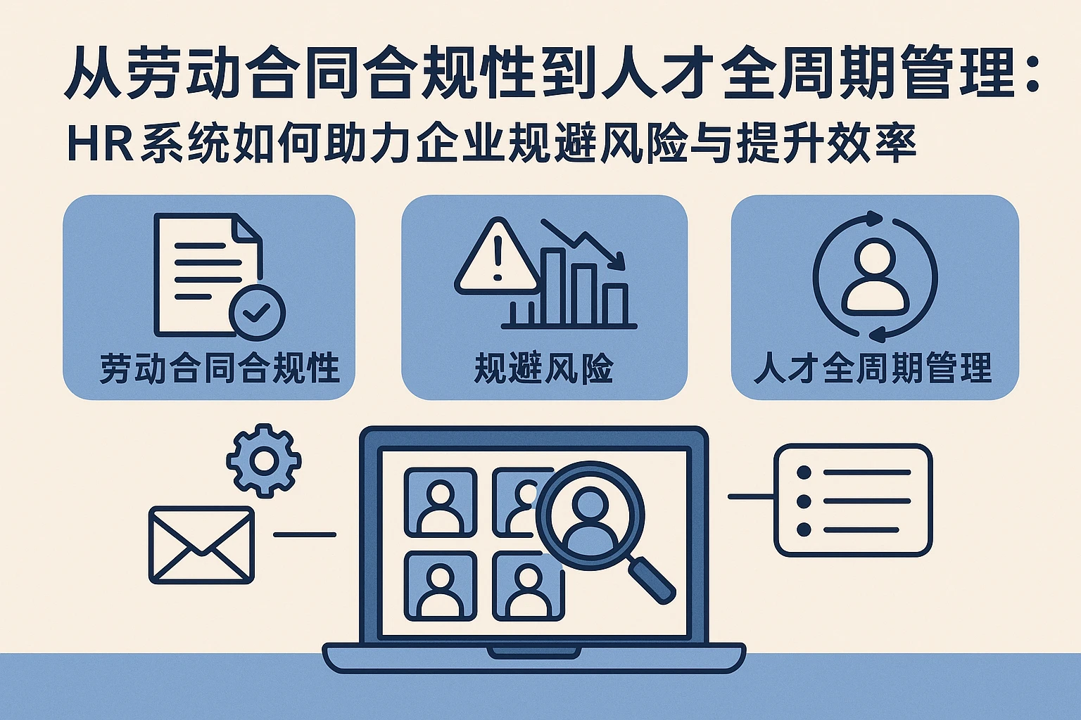 从劳动合同合规性到人才全周期管理：HR系统如何助力企业规避风险与提升效率