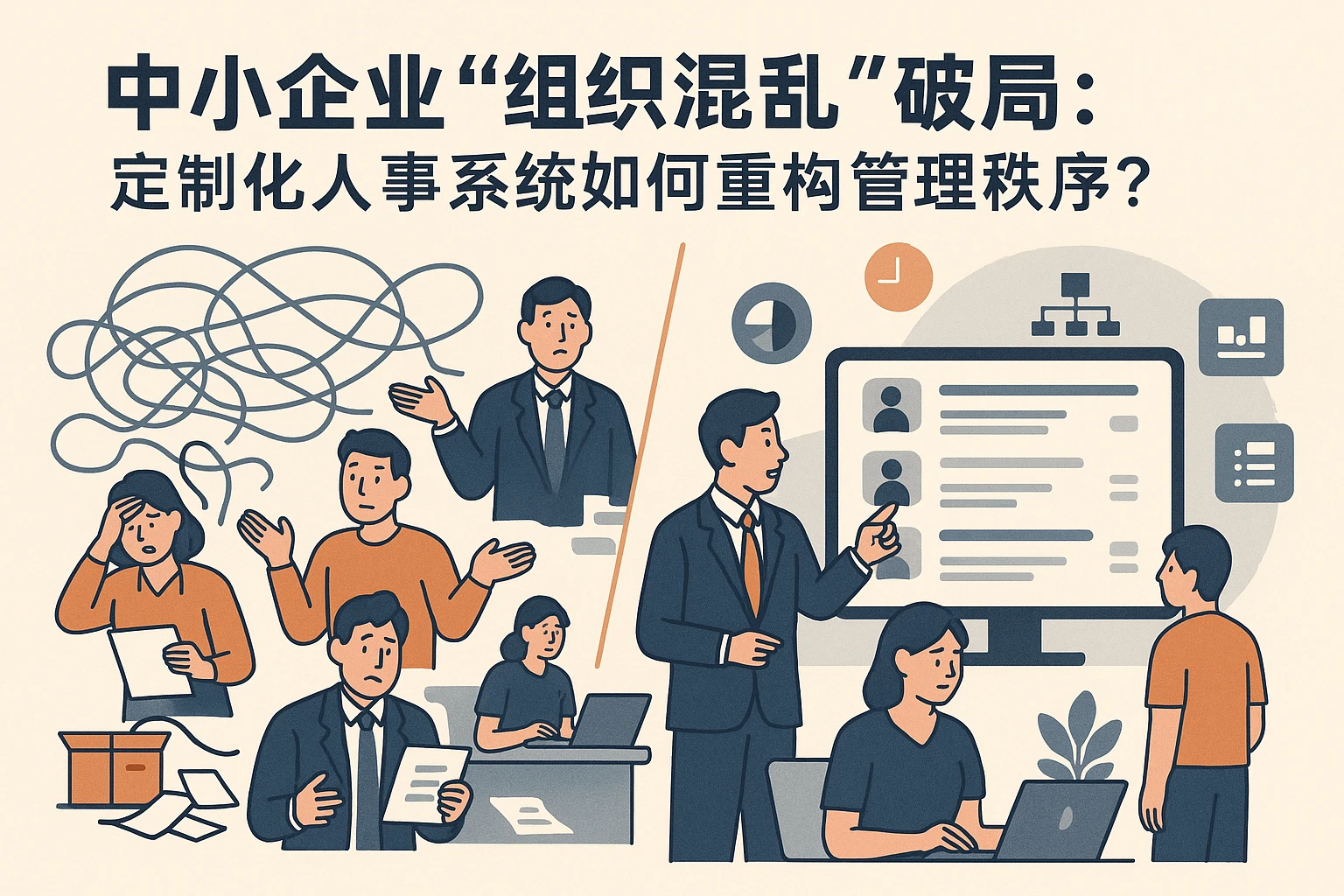 中小企业“组织混乱”破局：定制化人事系统如何重构管理秩序？