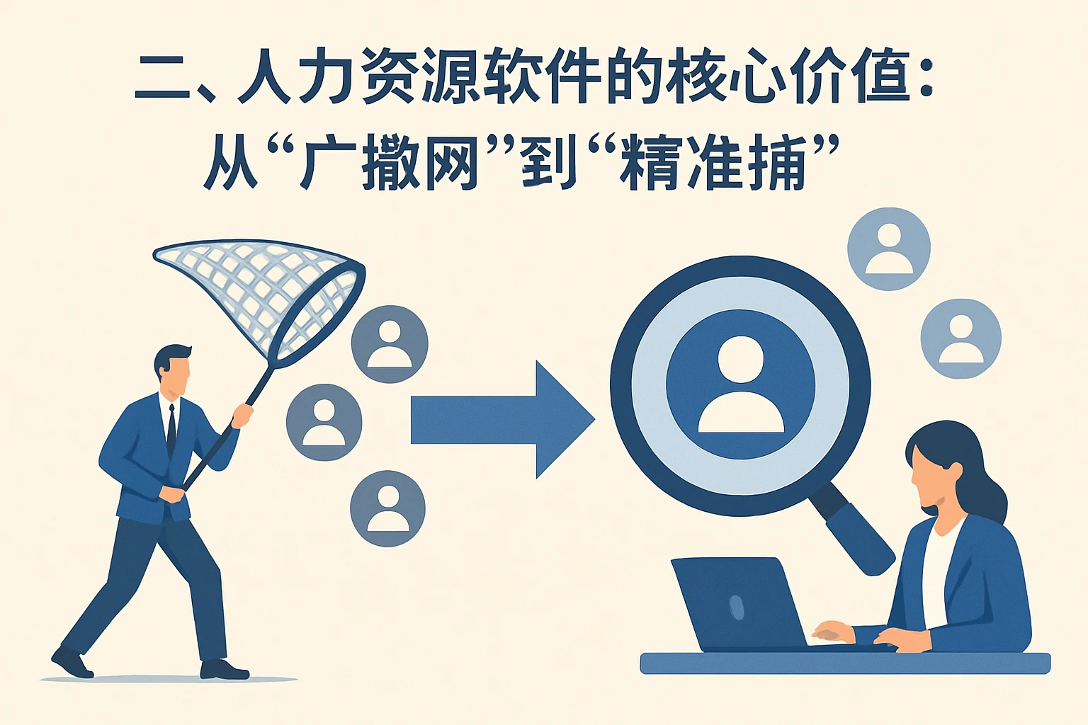 二、人力资源软件的核心价值：从“广撒网”到“精准捕”