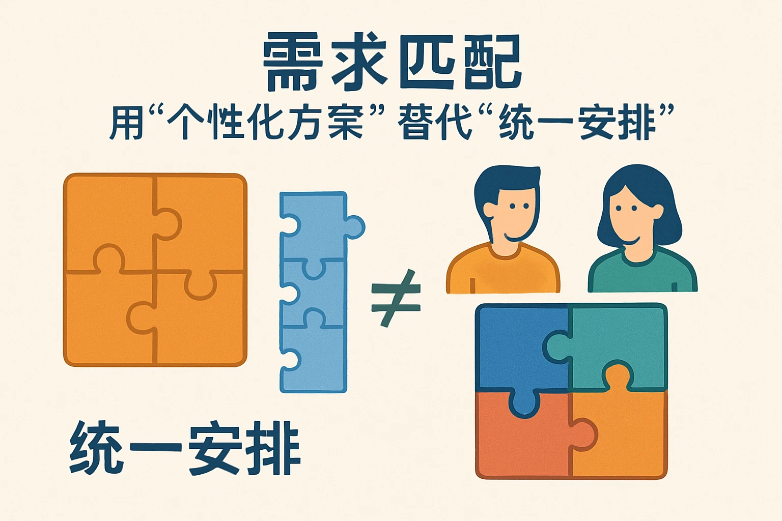 2. 需求匹配：用“个性化方案”替代“统一安排”