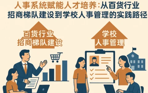 人事系统赋能人才培养：从百货行业招商梯队建设到学校人事管理的实践路径