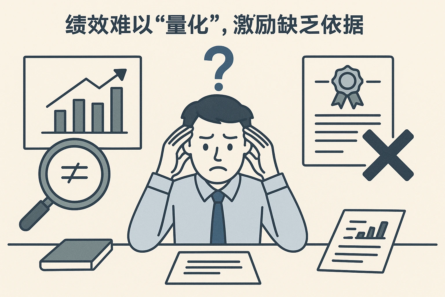 2. 绩效难以“量化”，激励缺乏依据