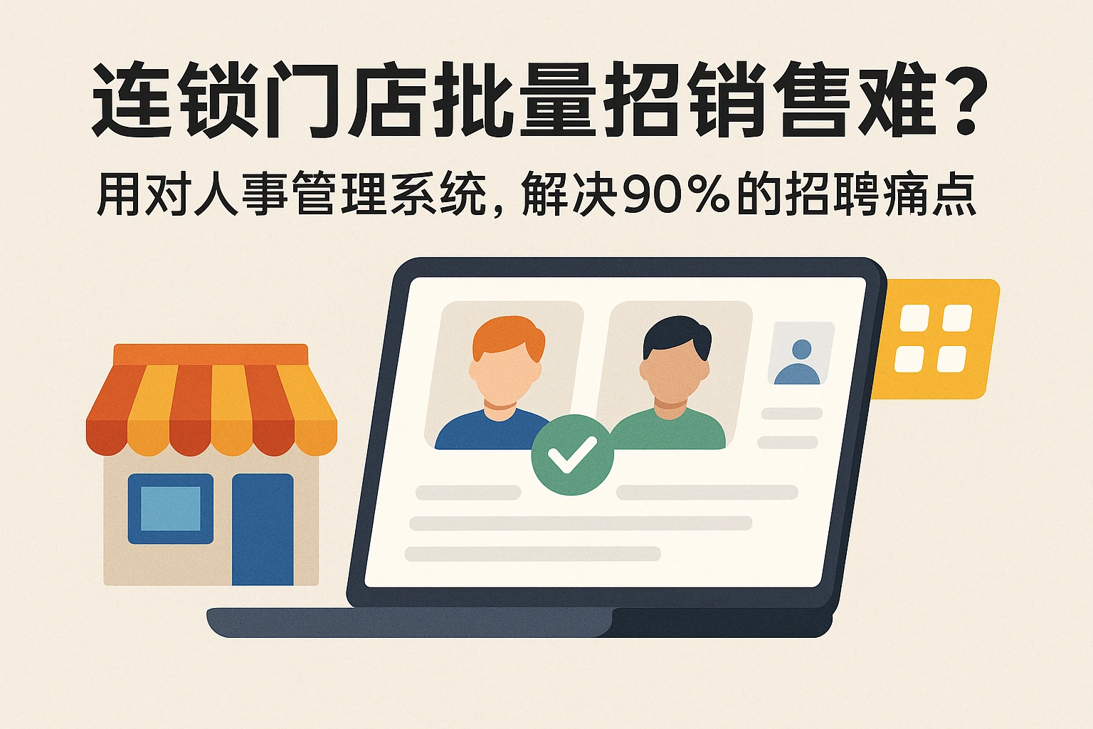 连锁门店批量招销售难？用对人事管理系统，解决90%的招聘痛点