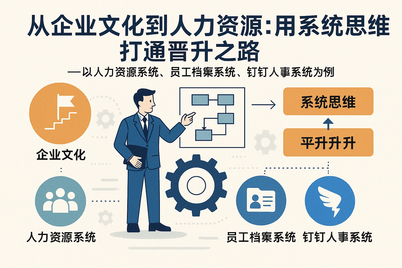 从企业文化到人力资源：用系统思维打通晋升之路——以人力资源系统、员工档案系统、钉钉人事系统为例