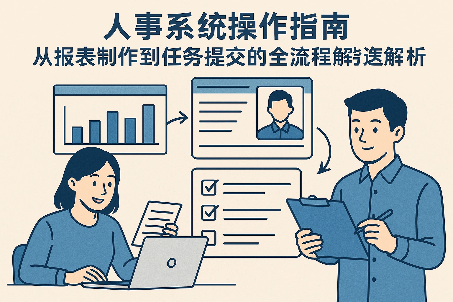 人事系统操作指南：从报表制作到任务提交的全流程解析