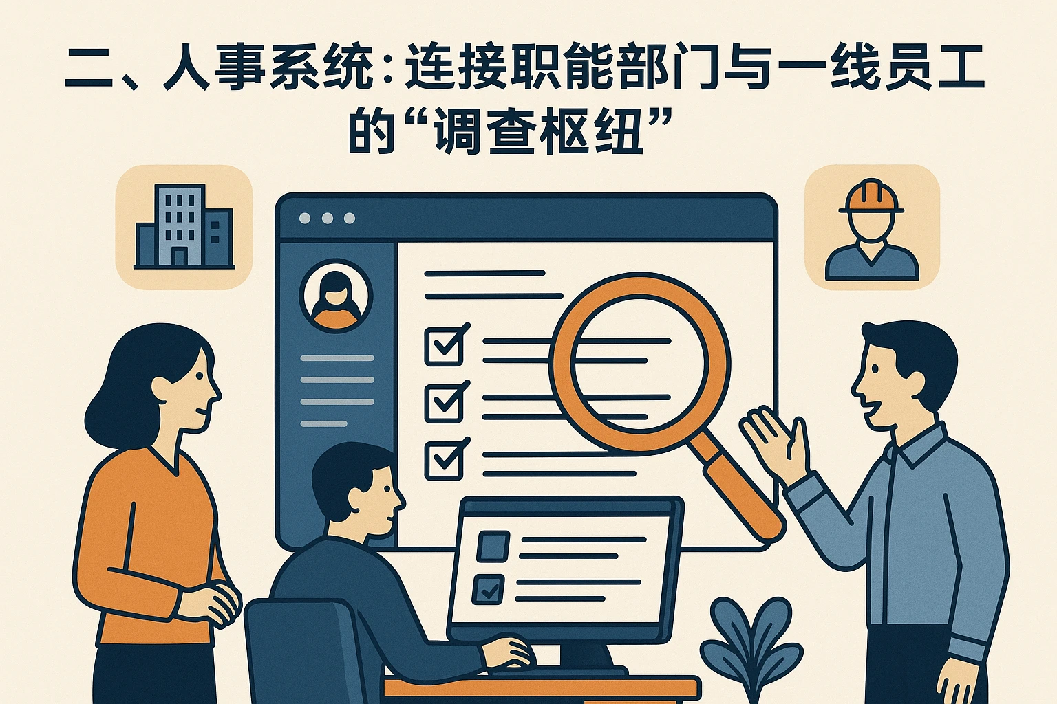 二、人事系统：连接职能部门与一线员工的“调查枢纽”