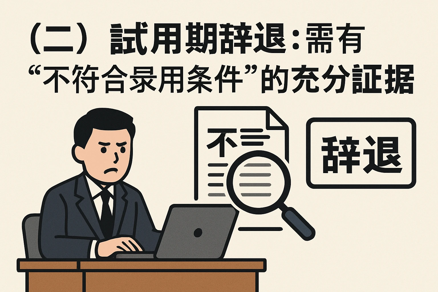 （二）试用期辞退：需有“不符合录用条件”的充分证据