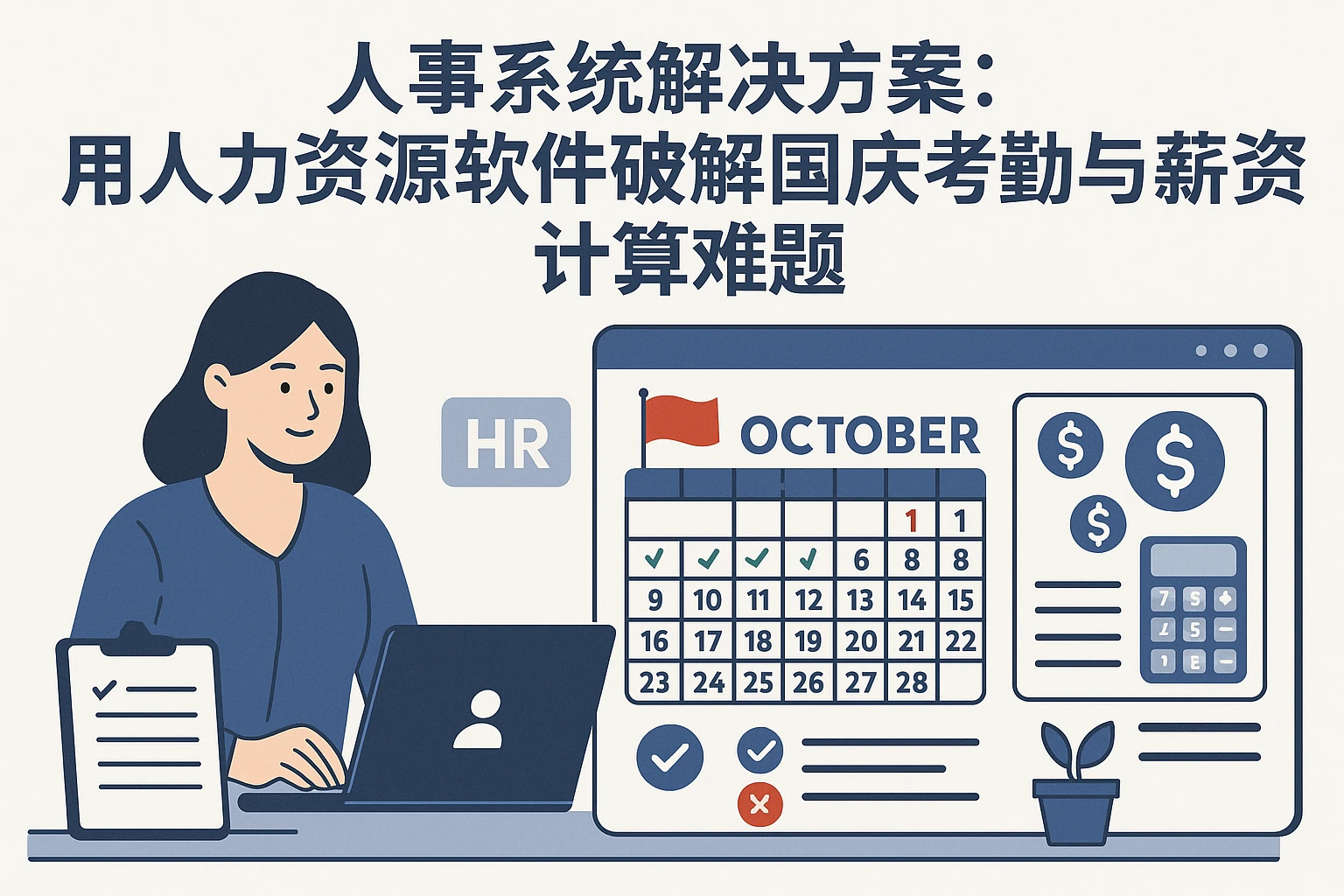 人事系统解决方案：用人力资源软件破解国庆考勤与薪资计算难题