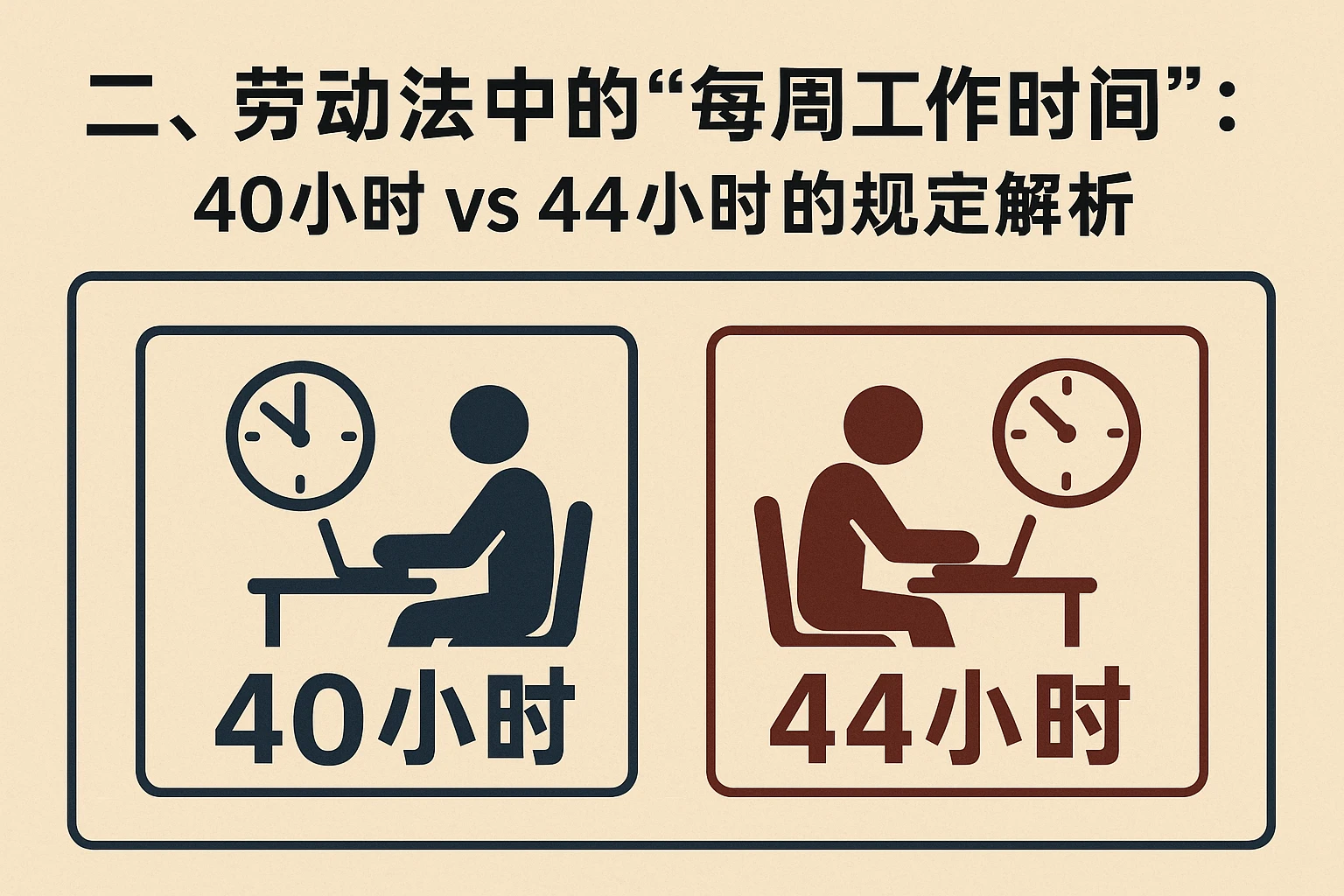 二、劳动法中的“每周工作时间”：40小时vs44小时的规定解析