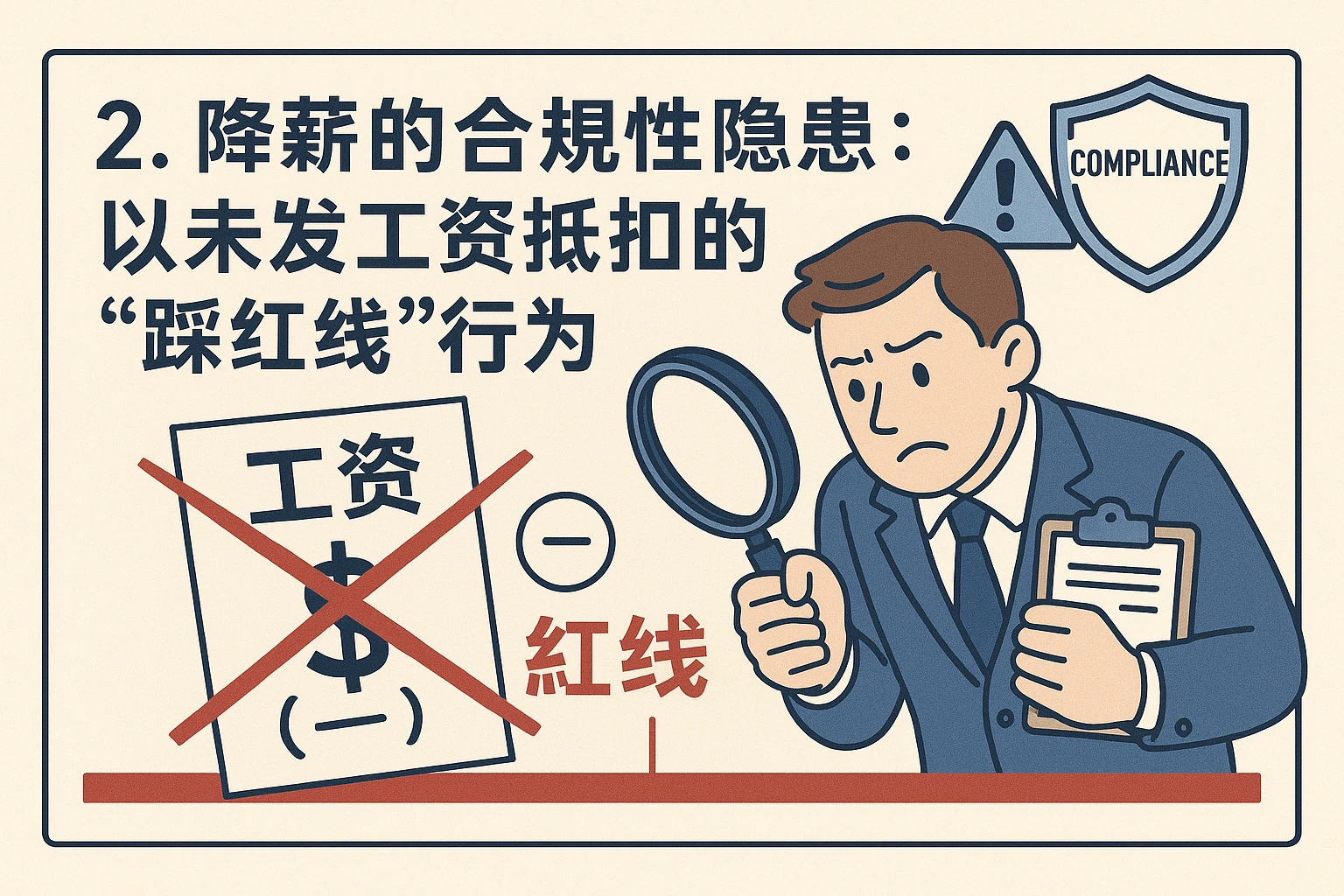 2. 降薪的合规性隐患：以未发工资抵扣的“踩红线”行为