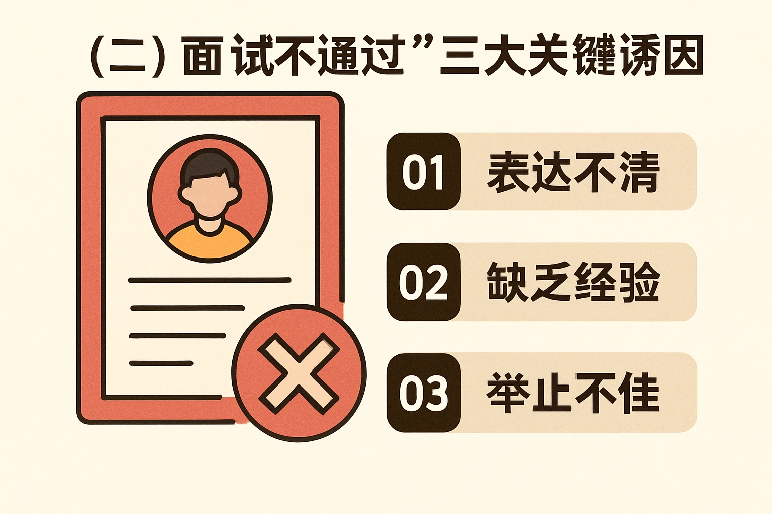 （二）“面试不通过”的三大关键诱因