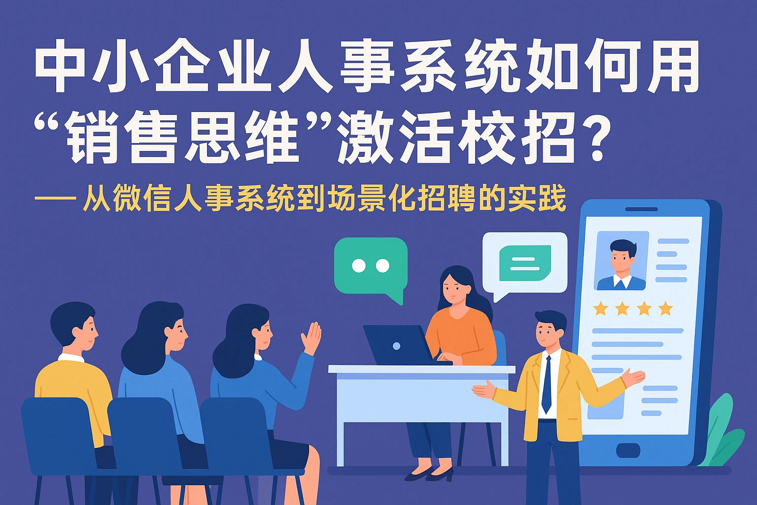 中小企业人事系统如何用“销售思维”激活校招？——从微信人事系统到场景化招聘的实践